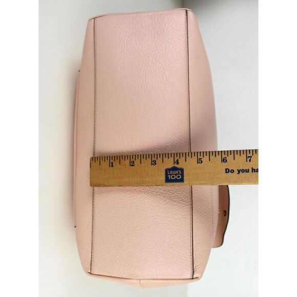 ROOMY J.CREW POWDER PINK GENUINE LEATHER SHOULDER BAG HANDBAG TOTE HOBO PURSE - Picture 11 of 14